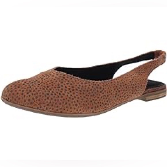 NWT TOMS Julie Slingback Flats Tan Mini Cheetah Printed Suede 10 - Picture 7 of 10